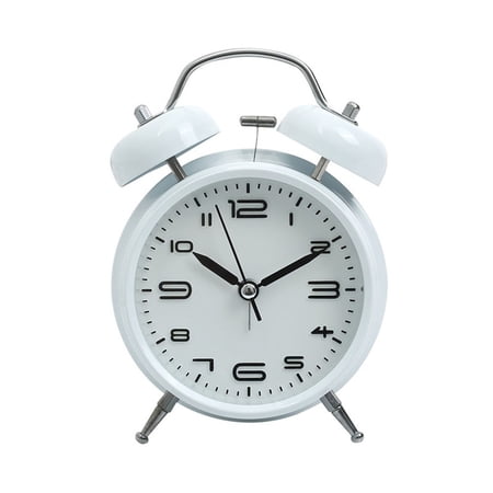 AFQH Bedside Alarm Clock with Twin Bell Vintage Battery Analogue Quartz Loud Alarm