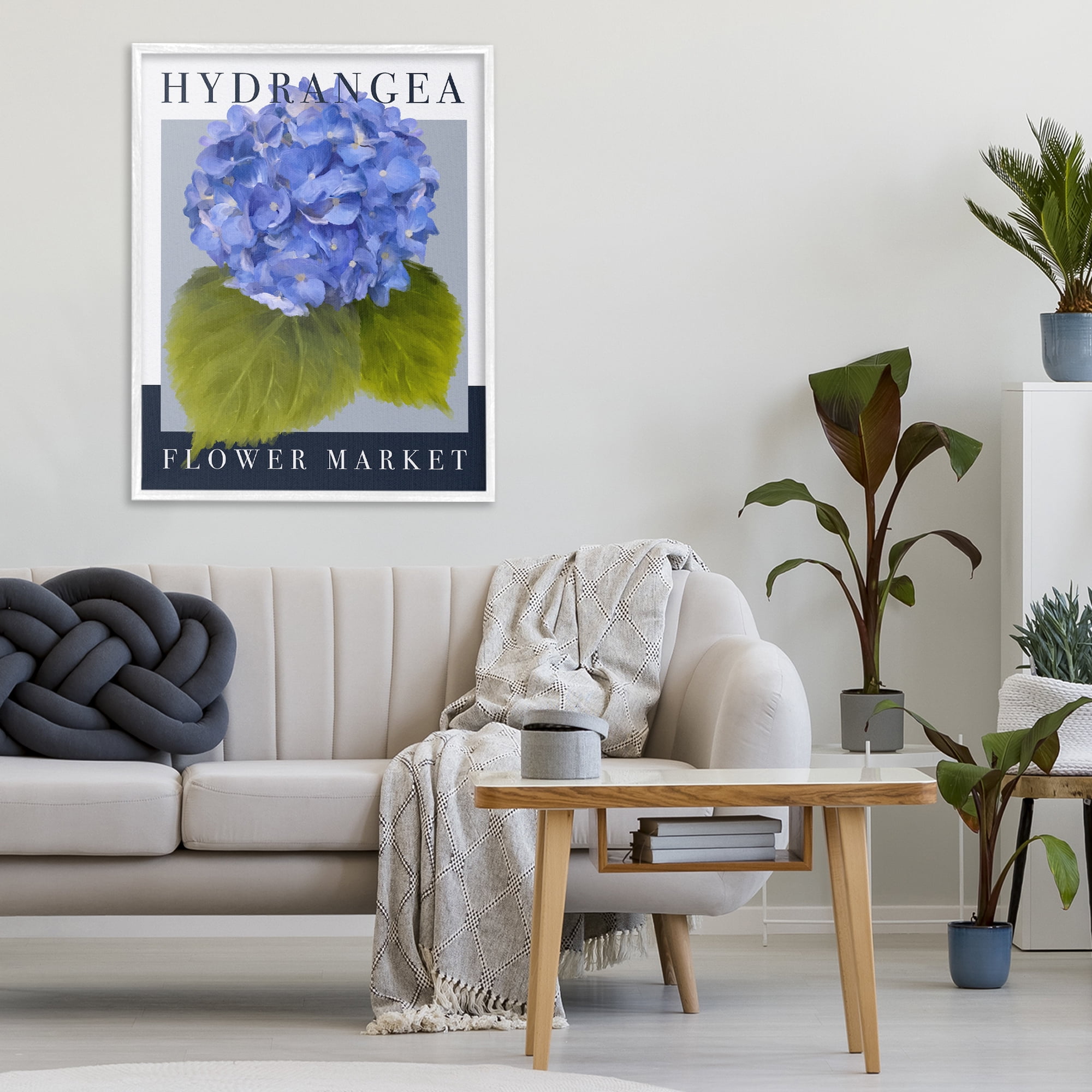 Stupell Industries Hydrangea Flower Market White Framed Giclee Art, design by Jennifer Stith