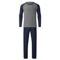 thumbnail image 3 of Men's Loungewear Soft Pajama Set Two Piece Comfortable Home Attire Relaxing Sleepwear Suitable for All Seasons Stylish Sleep Set, 3 of 5