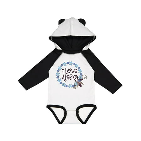 

Inktastic I Love Alaska Forget-Me-Not Flowers Gift Baby Boy or Baby Girl Long Sleeve Bodysuit