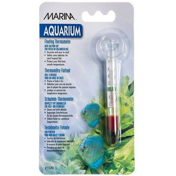 Marina Floating Thermometer with Suction Cup [Aquarium, Thermometers Standard] Small Thermometer with Suction Cup