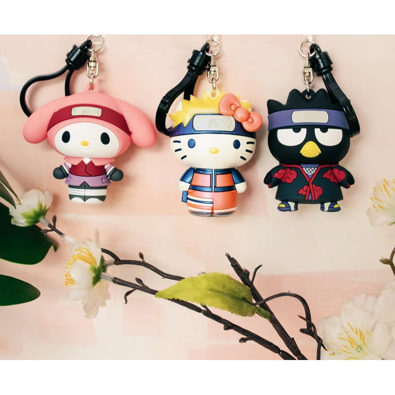 Hello Kitty x Naruto 3D Foam Figural Bag Clip 3-Piece Set