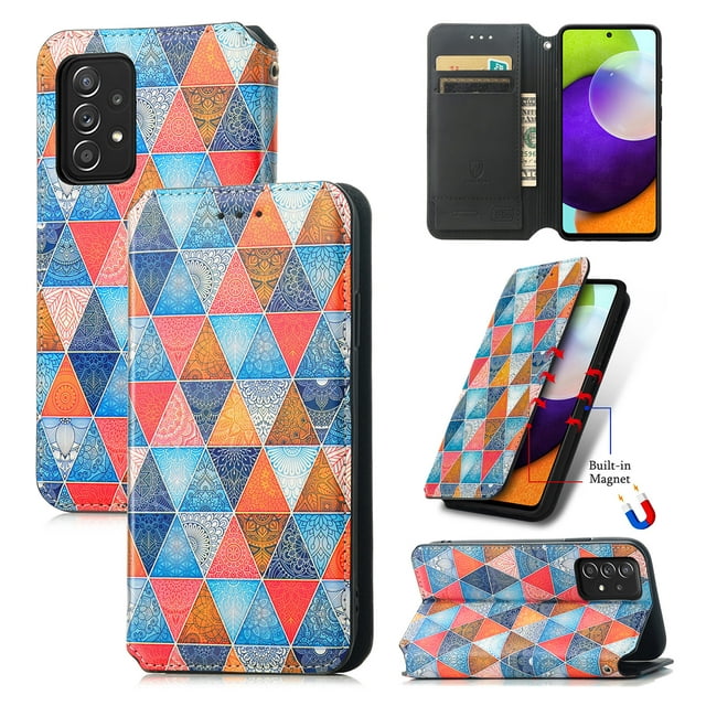 Case for Samsung Galaxy S21 Plus Case, Galaxy S21 Plus Case Wallet Case PU Leather and Hard PC RFID Blocking Slim Durable Protective Phone Case Cover For Samsung Galaxy S21+,Mandala