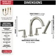 thumbnail image 2 of Delta T4735 Saylor Deck Mounted Roman Tub Filler - Chrome, 2 of 2
