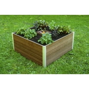 Vita Urbana 4'L x 4'W x 22"H Vinyl Keyhole Composting Garden, Espresso Brown, VT17501
