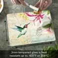 thumbnail image 3 of CounterArt Hummingbird Tempered Glass Cutting Board, 3 of 7