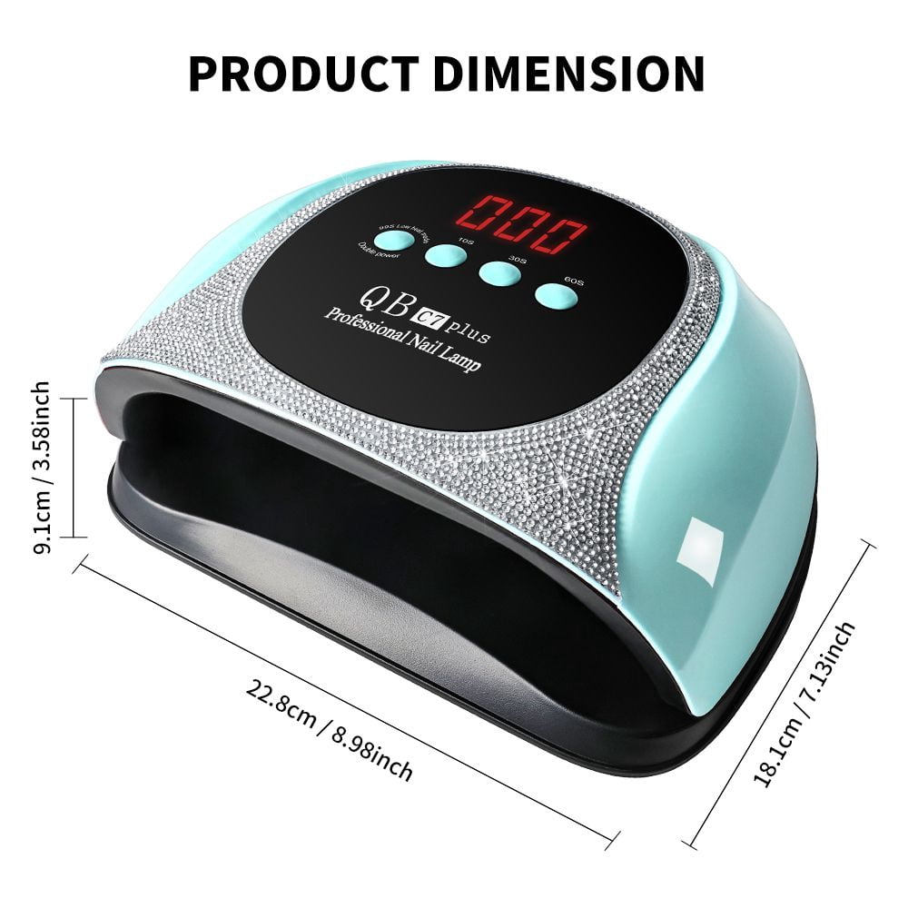 Professional UV LED Nail Lamp, LIMEGIRL Nail Dryer for Gel Polish, 4 Timers UV Nail Lamp Professional Nail Light,57Pcs Lamp Beads and Automatic Sensor