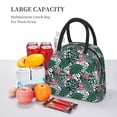 thumbnail image 5 of Salouo Tropical Leaves for Insulated Lunch Bag for Women/Men - Leakproof Cooler Tote Bag Organizer - Reusable Lunch Box for Office Picnic Hiking Beach-One Size, 5 of 6