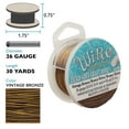 thumbnail image 2 of The Beadsmith Wire Elements Craft Wire – Tarnish Resistant, Soft Temper, Round, Vintage Bronze Color – 0.41mm, 26 Gauge, 30 Yard Spool – Jewelry Making, Wire Wrapping, Floral, & Other DIY Crafts, 2 of 4