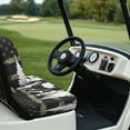 thumbnail image 3 of Yuyamidu Bear Golf Cart Seat Covers American Flag Golf Cart Backrest Seat Protector Decor 2 Pack Universal Club Car Seat Cushion Fit 2-Seat Golf Cart, 3 of 7