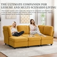 thumbnail image 3 of SOULART 113.39" Cloud Couch, Yellow Sectional Sofa, Modular 6-Seat Convertible Sectional with Chaise and Storage Ottoman for Home Apartment Office, 3 of 12