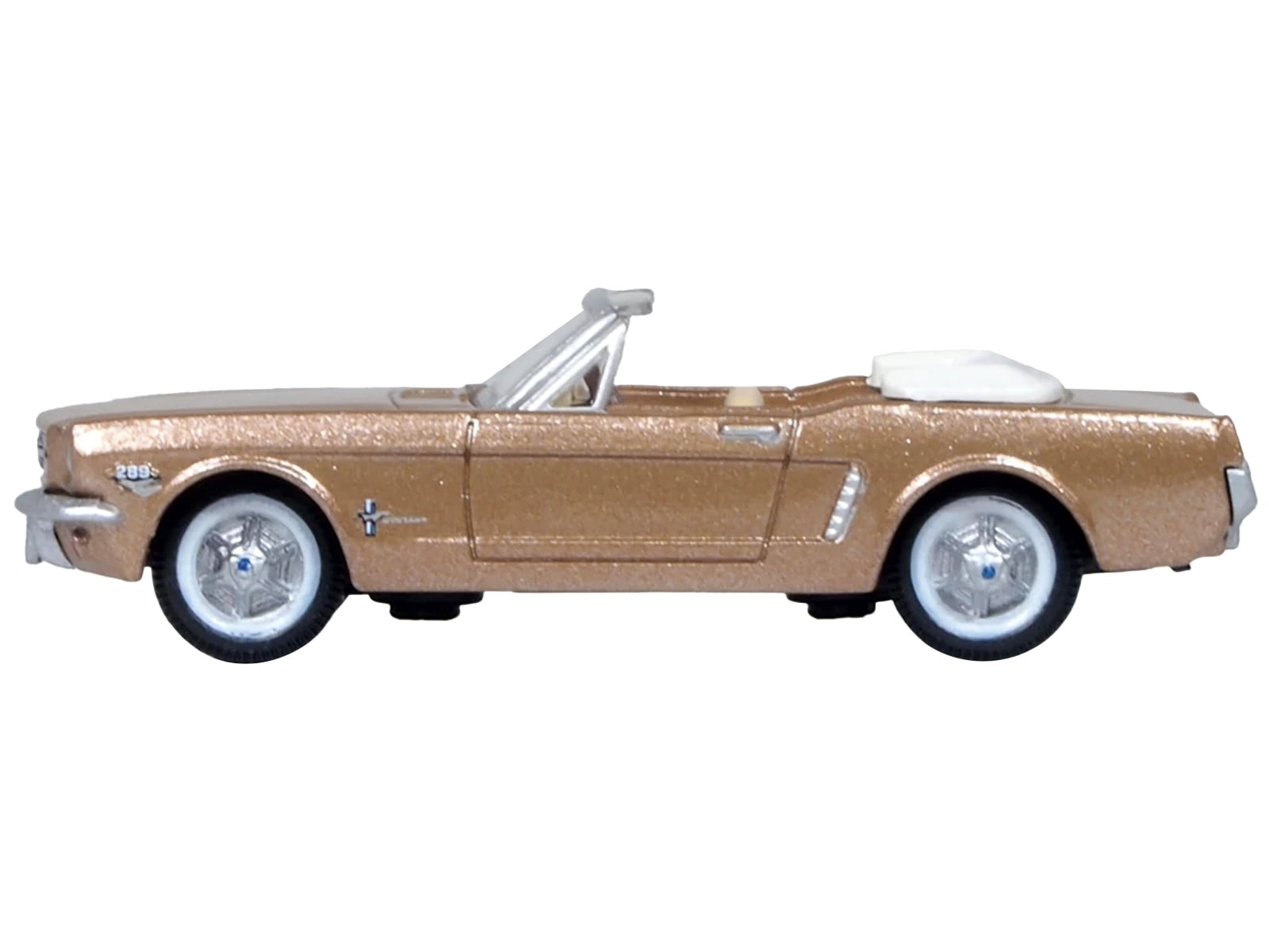 1965 Ford Mustang Convertible Prairie Bronze Metallic 1/87 (HO) Diecast Model Car by Oxford Diecast