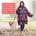thumbnail image 4 of Wearable Oversized Blanket,Halloween Witch Hats Bats and Pumpkins Wearable Blanket Hoodie for Adults,Cozy Hooded Blankets with Super Pockets,Super Warm Fuzzy Pullover for Women & Men, 4 of 6