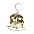 thumbnail image 4 of Bolso de mano elegante de lentejuelas para mujer, ideal para eventos formales como discotecas, bodas y banquetes. Oro, 4 of 9
