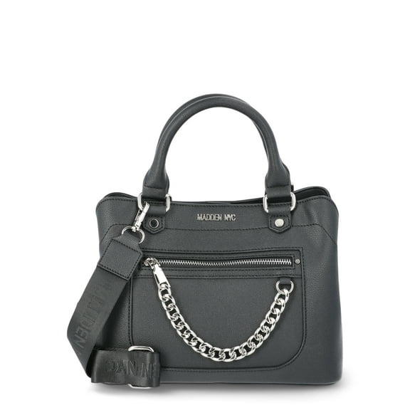Madden NYC Women's Chain Tote Handbag, Black