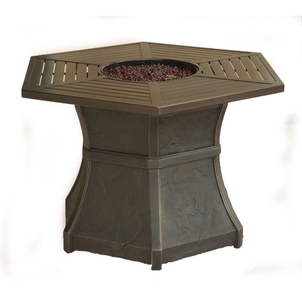 Cambridge Hexagonal High-Top Gas Fire Pit Table - Walmart ...