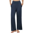 thumbnail image 3 of Asklazy Womens Wide Leg Pants Comfy Lounge Pajamas Loose Fit High Waisted Sweatpants Yoga with Pockets,US Size,S,Navy, 3 of 13