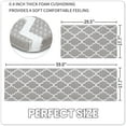 thumbnail image 3 of OEAKAY Kitchen Rugs and Mats 2 Piece Set,17.7"x29.5"+17.7"x59" Anti Fatigue Runner Rug Waterproof Memory Rug Cushioned Standing Mat,Light Gray, 3 of 7