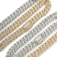 thumbnail image 5 of Width 15-20mm Big Iced Out Cuban Link Chain, Extra Shiny Hip Hop Cuban Link Chain for Men, Solid Thick Mens Miami Cuban Link Necklace, 16-24 Inches - Gift Box Included, 5 of 7