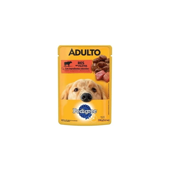 Paquete de 12 sobres Pedigree  Adulto res en filetes