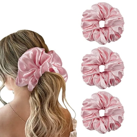  Inch Black and White Scrunchies Jumbo Satin Hair Ties Women 2 pcs Large Hair  Hair Scrunchies Oversized Super Softer Elastic Hair Bands for Girls Huge  Fashion Accessories Ponytail Holder Gifts. | Walmart Canada