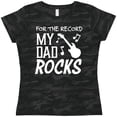 thumbnail image 3 of Inktastic For the Record, My Dad Rocks Women's T-Shirt, 3 of 5