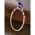 thumbnail image 2 of Sale: 1.25 Carat Blue Sapphire and Diamond Engagement Ring in 10k Rose Gold for Women on Sale, 2 of 2