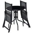 thumbnail image 4 of Gymax 3 Pcs Bistro Set Garden Backyard Table Folding Chairs Outdoor Patio Furniture, 4 of 10
