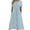 Light Blue, variant on Summer Dresses for Women Eyelet Casual Loose Sleeveless Sundresses Short Sleeve Pleated Dresses with Pockets