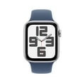 thumbnail image 3 of Apple Watch SE (2nd Gen) [GPS 44mm] Smartwatch with Silver Aluminum Case with Denim Sport Band - M/L, 3 of 9