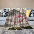 thumbnail image 2 of Autua Mountain Tree Flower Warm Lightweight Blanket Soft Fleece Blankets All Seasons Sofa Decor Cow Gifts Blanket 40x50in, 2 of 6