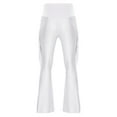 thumbnail image 6 of YiZYiF Men's Latin Ballroom Dance Costume Outfits Rhinestone Shiny Bodysuit with Flared Pants Set White XL, 6 of 7