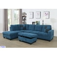 Raphael Sectional Sofa Left Facing with Ottoman, Multiple Colors