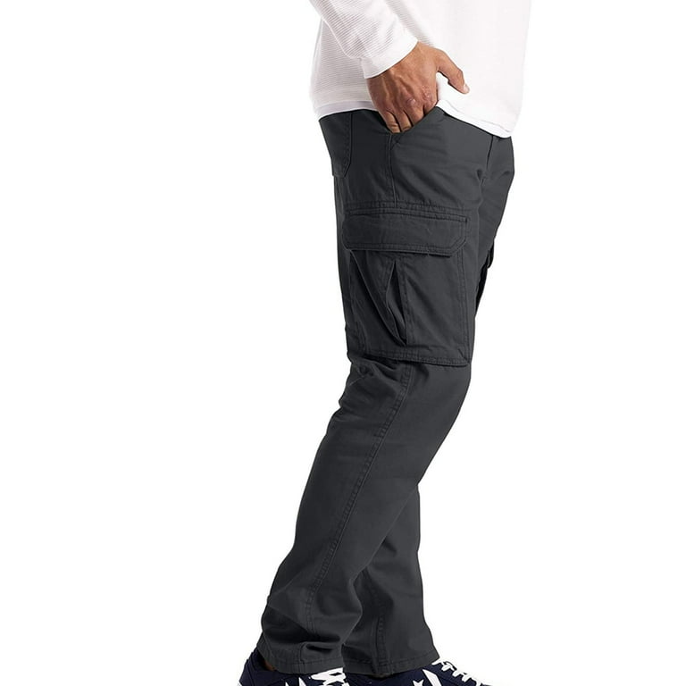 Mens Streetwear 6 Pocket Cargo Pants Black -  Canada