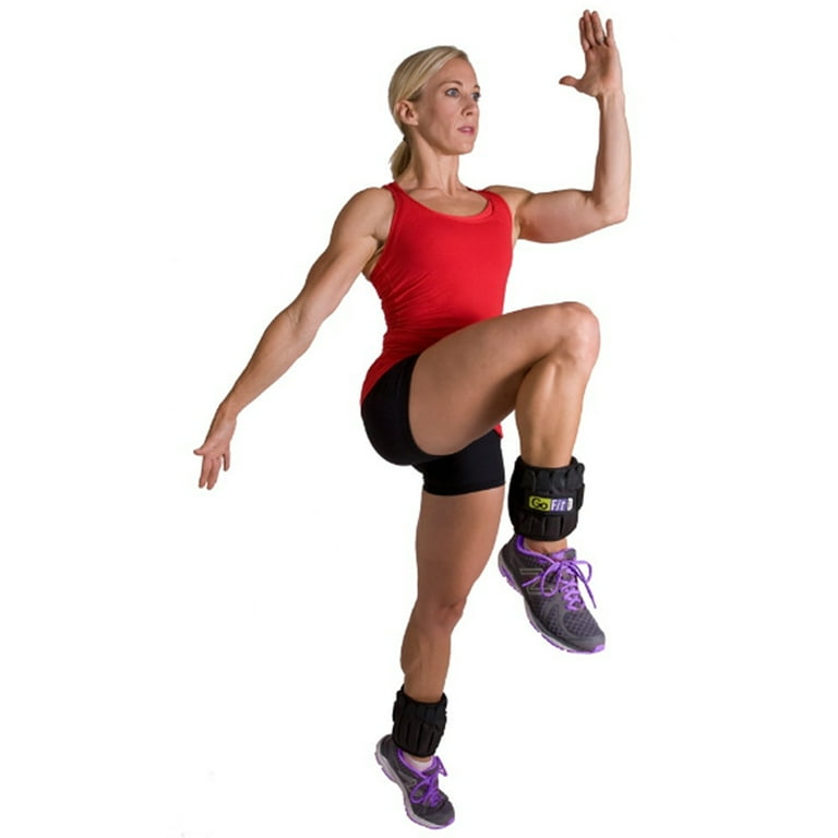 GoFit Padded Adjustable Ankle Weight Set Comfortable Training and Rehabilitation Gear Walmart