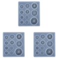 thumbnail image 1 of 3X DIY Silicone Mold Resin Button Handmade Resin Mold with Hole Pendant Button Clay Epoxy Pendant for Keychain Supplies, 1 of 6