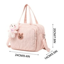 Dvruxg Portable Baby Diaper Bag, Travel Crossbody Nylon Handbag, Multifunctional Children's Shoulder Bag, Adjustable Strap Baby Carrier Pouch