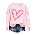 thumbnail image 2 of WTXUE Valentine Sweatshirt for Women Love Heart Graphic Sweatshirts Oversized Trendy Crewneck Pullover Comfortable Long Sleeve Shirts Fashion Casual Holiday Tops Beige L, 2 of 7