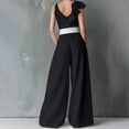 thumbnail image 5 of Women's High Waist Wide Leg Pants Elegant Pleated Work Business Casual Suit Trousers by Yigetop Black L, 5 of 7