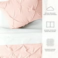 thumbnail image 5 of Noble Linens Blush Pinch Pleat 3-Piece Duvet Cover Set, King/Cal King, 5 of 9