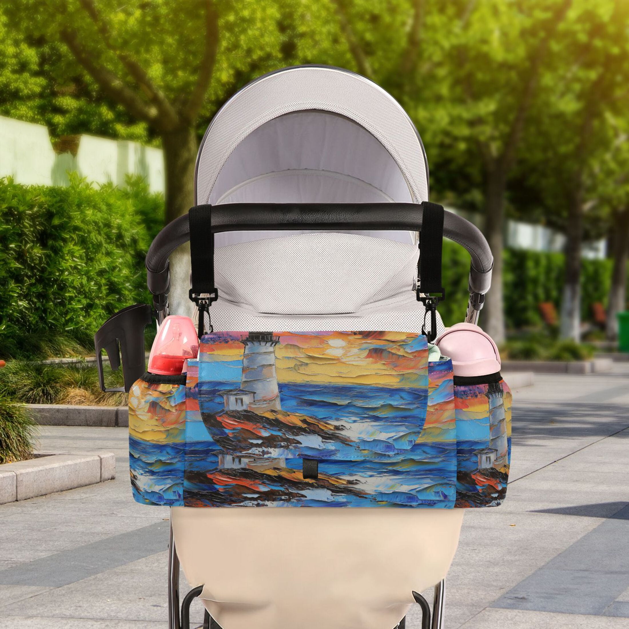 DIXRUYEE Stroller Organizer Guiding Light Printed