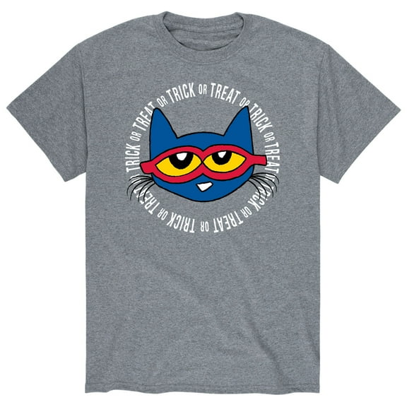 Pete The Cat - Face Trick Or Treat Graphic - Men's Short Sleeve Graphic T-Shirt