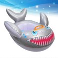 thumbnail image 4 of Children Kids Swimming Ring Seat Cartoon Shark Shape Inflatable Pool Floating Water Toy, 4 of 4