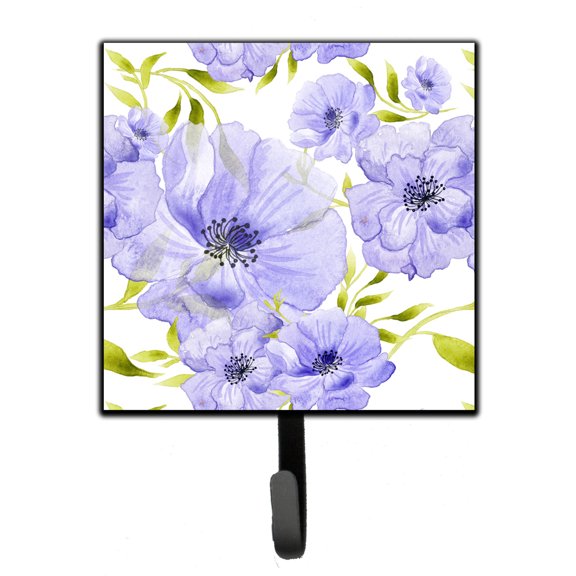 Watercolor Blue Flowers Leash or Key Holder