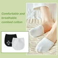 thumbnail image 5 of 6 Pairs Toe Topper Socks Women Invisible Socks Toe Cover Liner Half Socks Seamless Non-Slip Toe Half Socks, 5 of 6