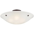 thumbnail image 6 of 4 Light Bronze Ceiling Light fixture with White Alabaster Glass Shade, 6 of 6