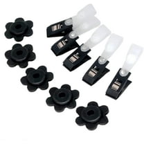 Anley Accessories 10 Pack Garden Flag Rubber Stoppers and Anti-Wind Clips - for 5 Garden Flag Poles Stands