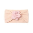 thumbnail image 2 of NAISIBABY Baby Boys Girls Headbands, Sweet Flower Solid Color No Slip Cute Stretch Elastic Headdress Pink Free Size, 2 of 6