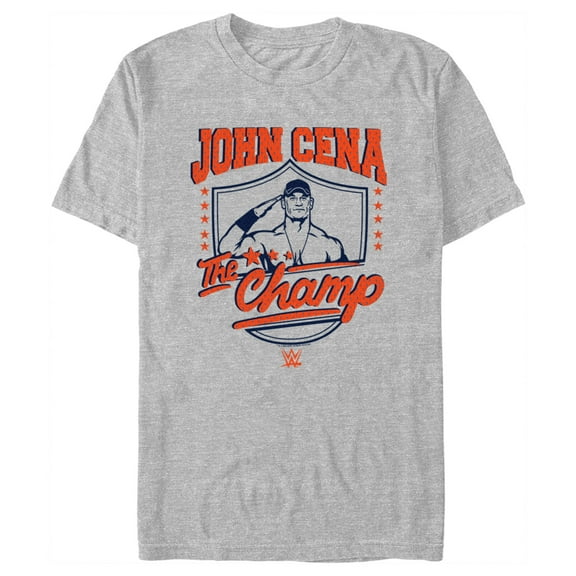 Men's WWE John Cena The Champ  Graphic Tee Athletic Heather 2X Large