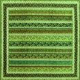 thumbnail image 1 of Ahgly Company Indoor Square Abstract Green Contemporary Area Rugs, 6' Square, 1 of 1